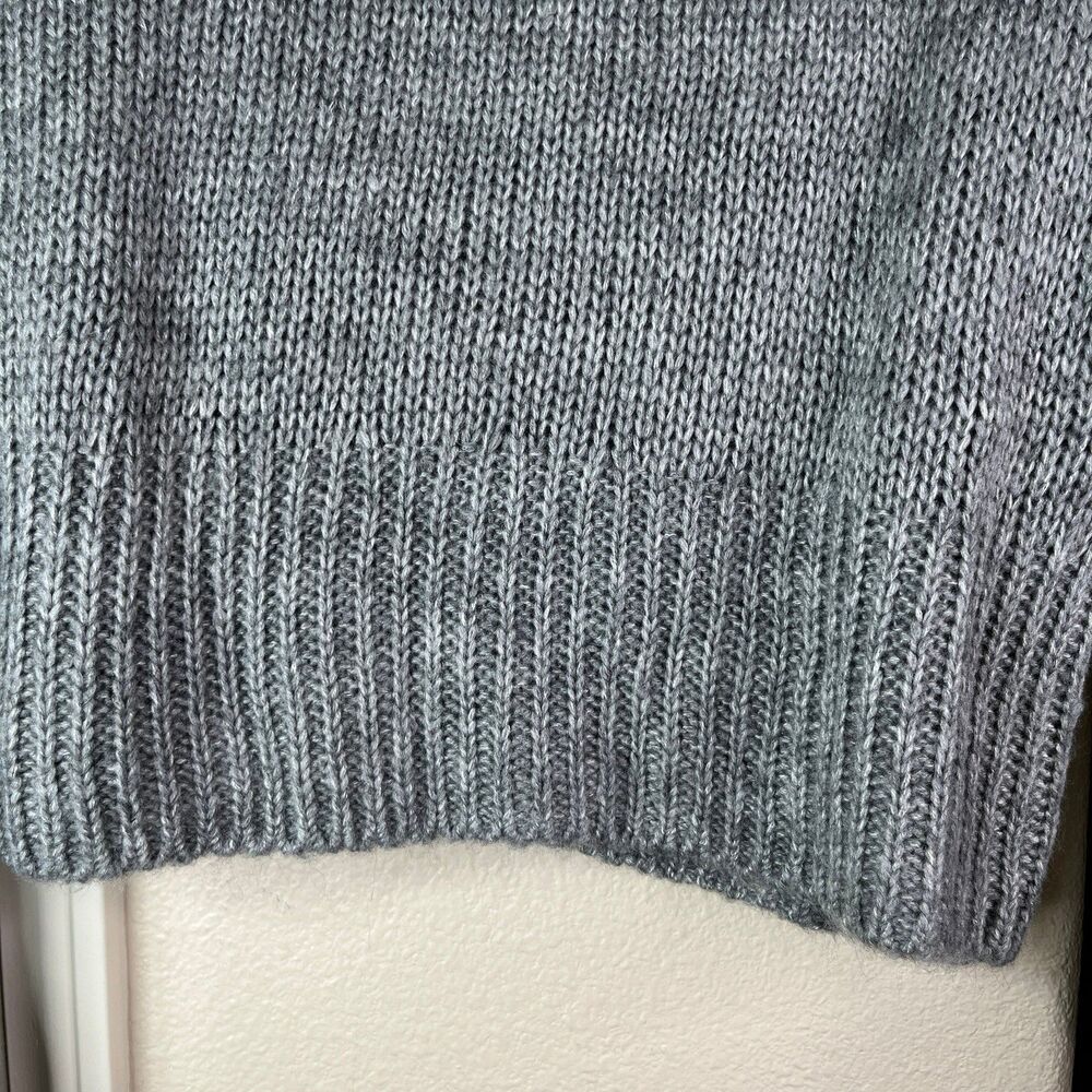 Paris Graphic Cropped Long Sleeve Sweater Women’s Grey Size Small #594 - Picture 5 of 12